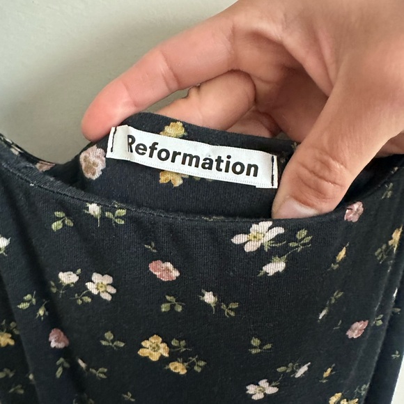 Reformation Dark Floral Dress - Picture 2 of 4
